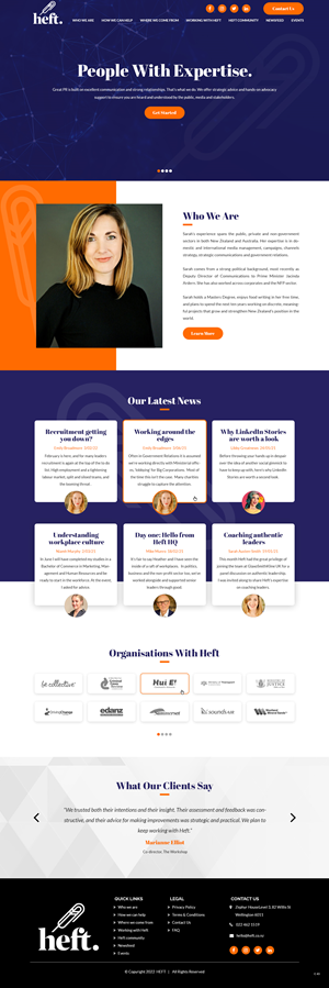 Web Design by pb for Heft Communications | Design: #28652056