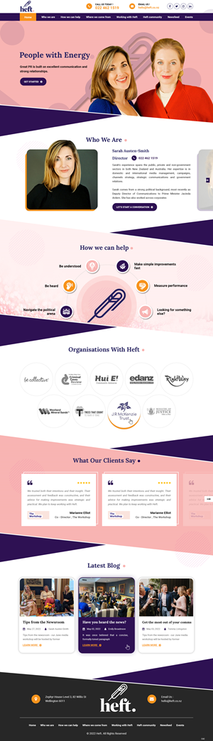 Web Design by pb for Heft Communications | Design: #28652057