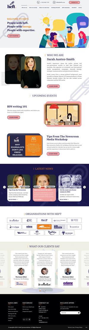 Web Design by pb for Heft Communications | Design: #28652059