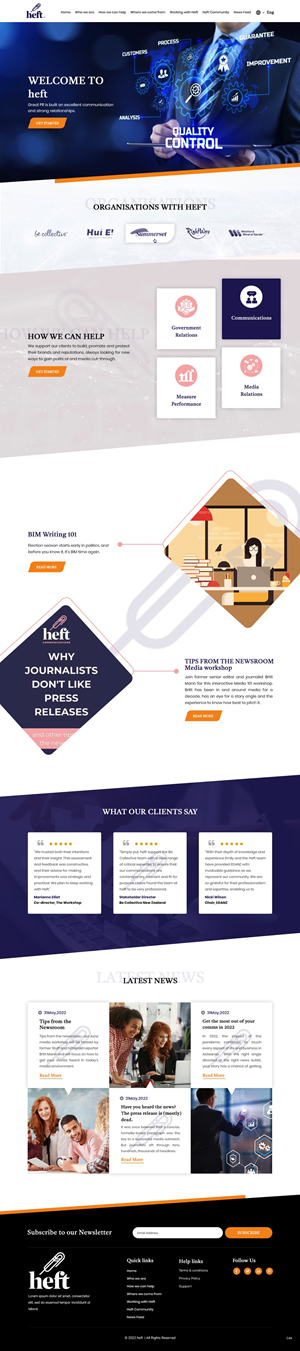 Web Design by pb for Heft Communications | Design: #28652065
