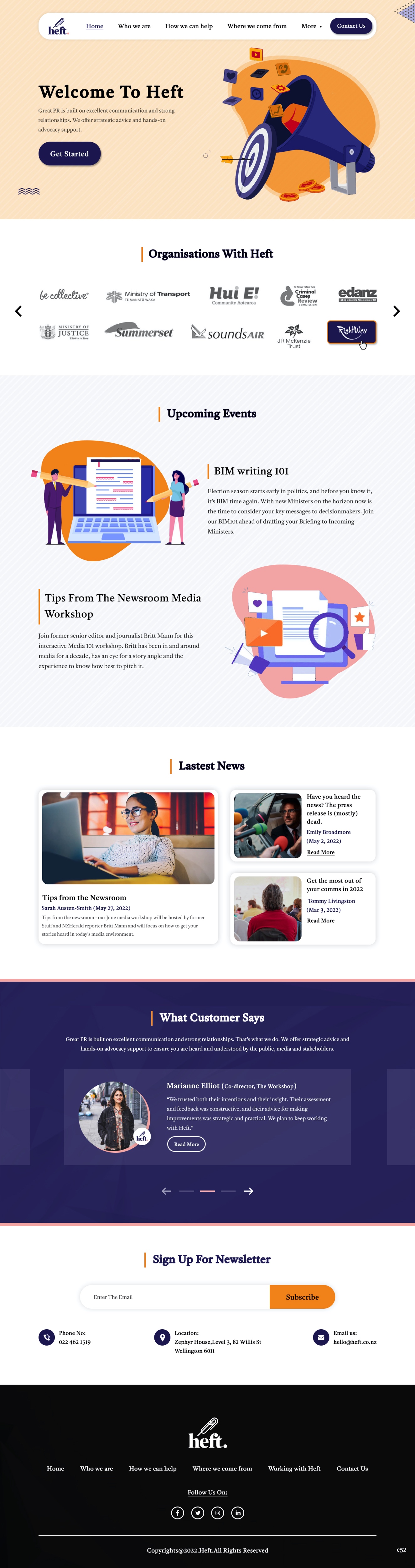 Web Design par pb pour Heft Communications | Design #28652066
