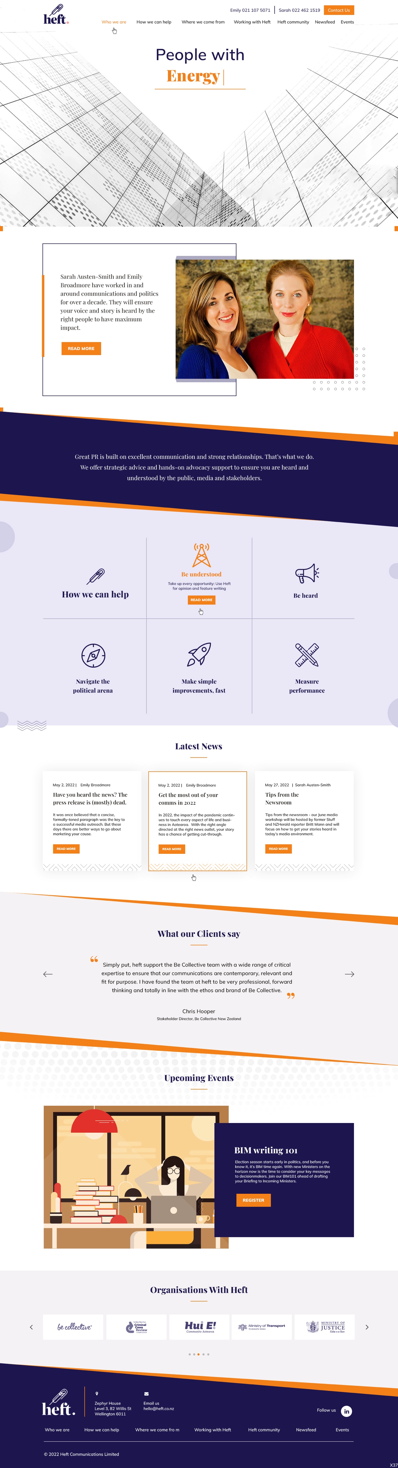 Web Design par pb pour Heft Communications | Design #28652067