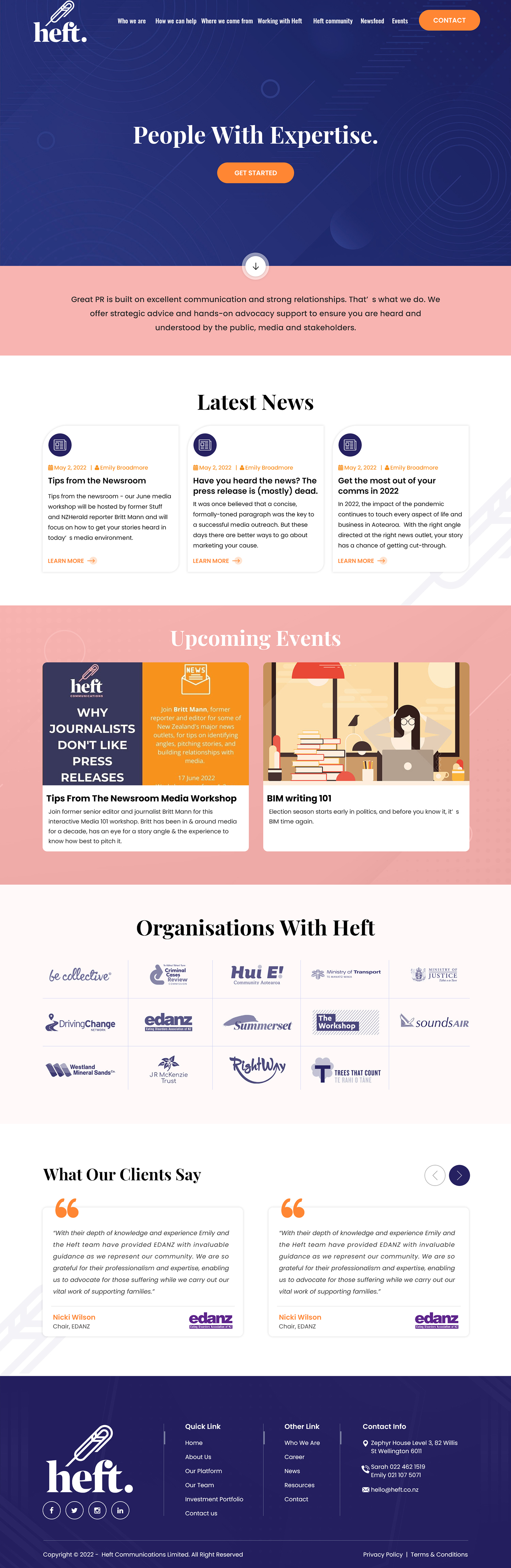 Web Design by Titan Eagle for Heft Communications | Design: #28652983