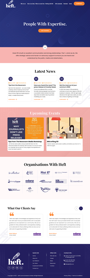 Web Design by Titan Eagle for Heft Communications | Design: #28652983
