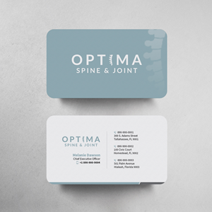 Optima Spine & Joint Business Card | Diseño de Tarjeta de Presentación por OxonoArt