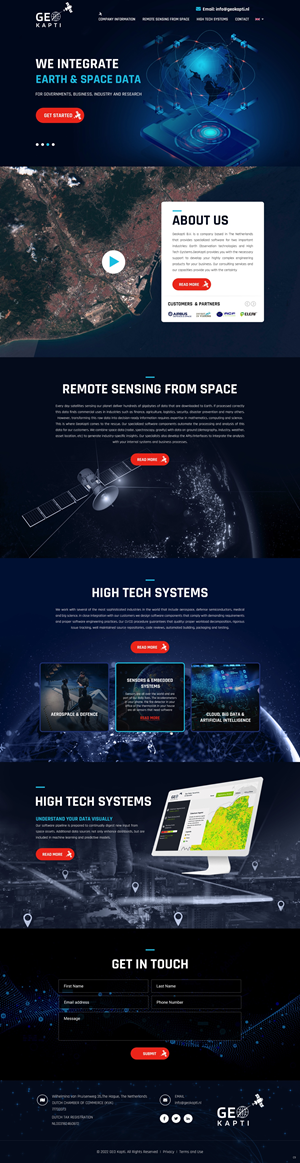 Website Design for Satellite Data/HighTech Company | Diseño Web por pb