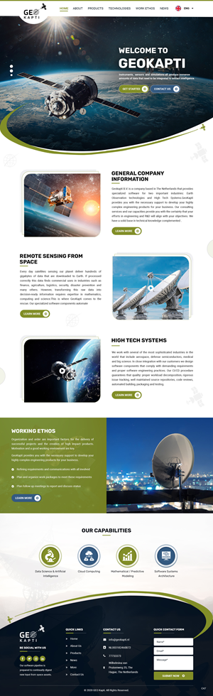 Website Design for Satellite Data/HighTech Company | Diseño Web por pb