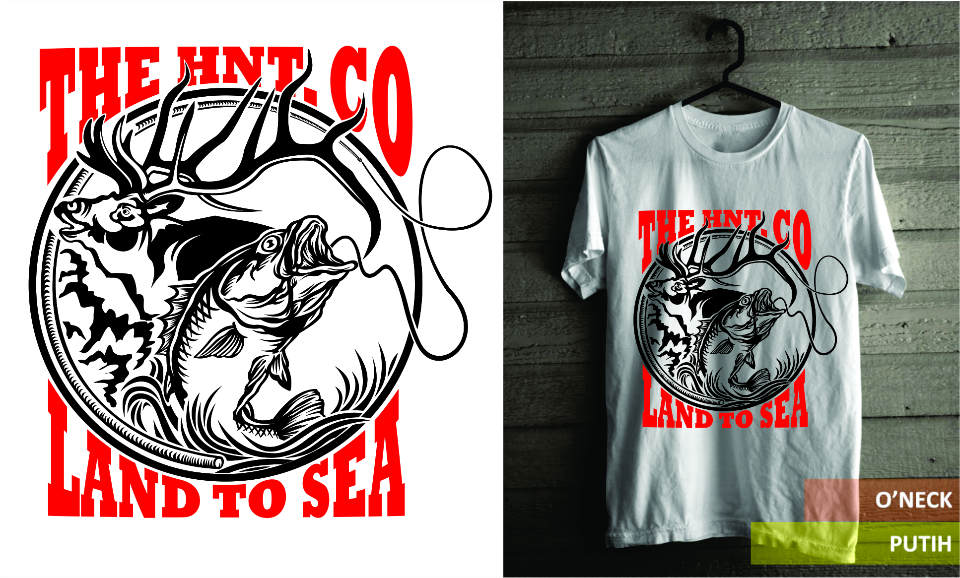 T-shirt Design by Den Bagus for The hnt. Co | Design #28666332