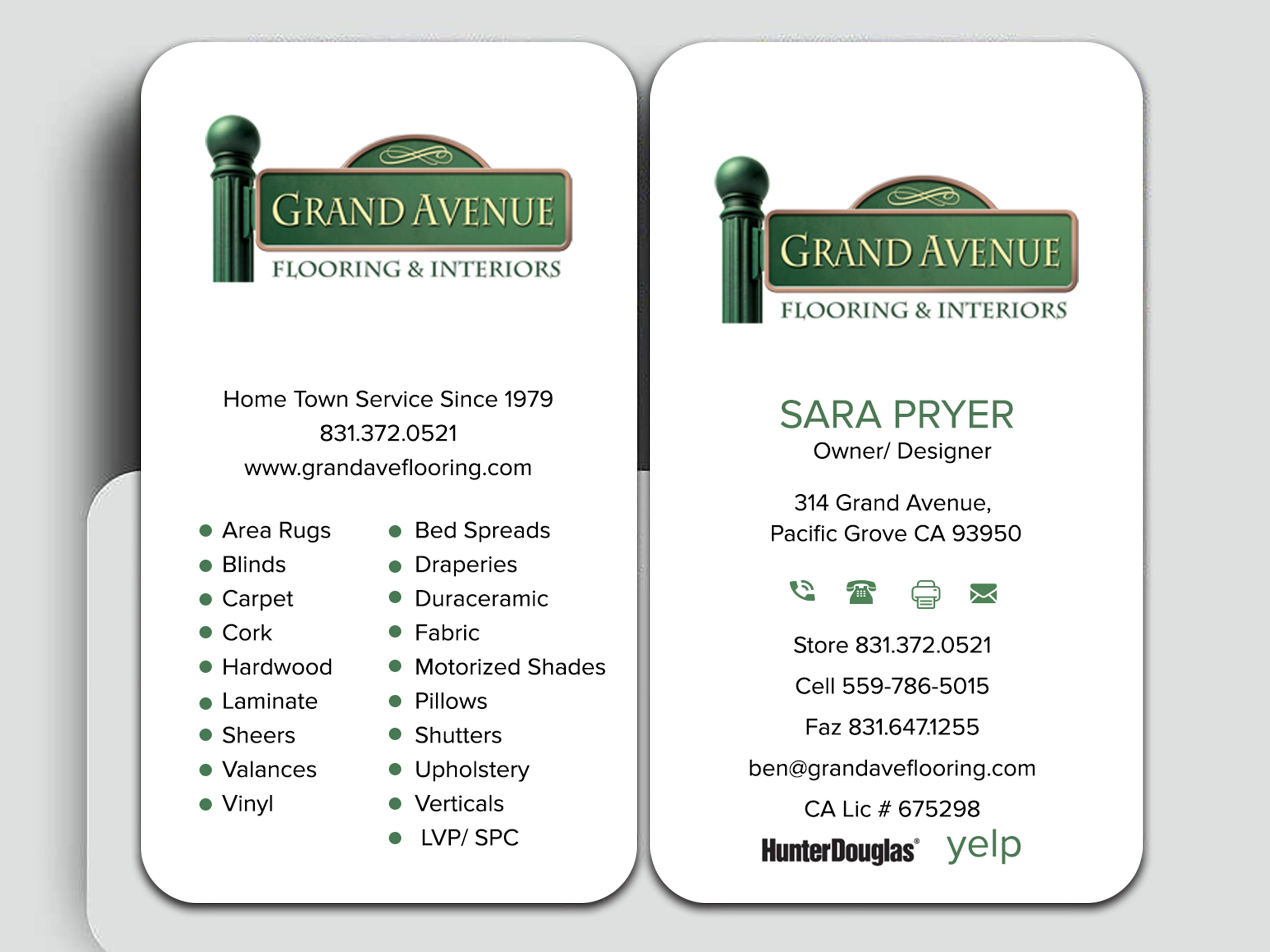 Diseño de Tarjeta de Presentación por sadikul islam para Grand Avenue Flooring & Interiors | Diseño #28664848