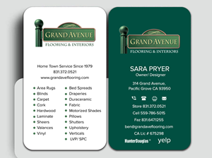 Business Card Design by sadikul islam for Grand Avenue Flooring & Interiors | Design: #28664906