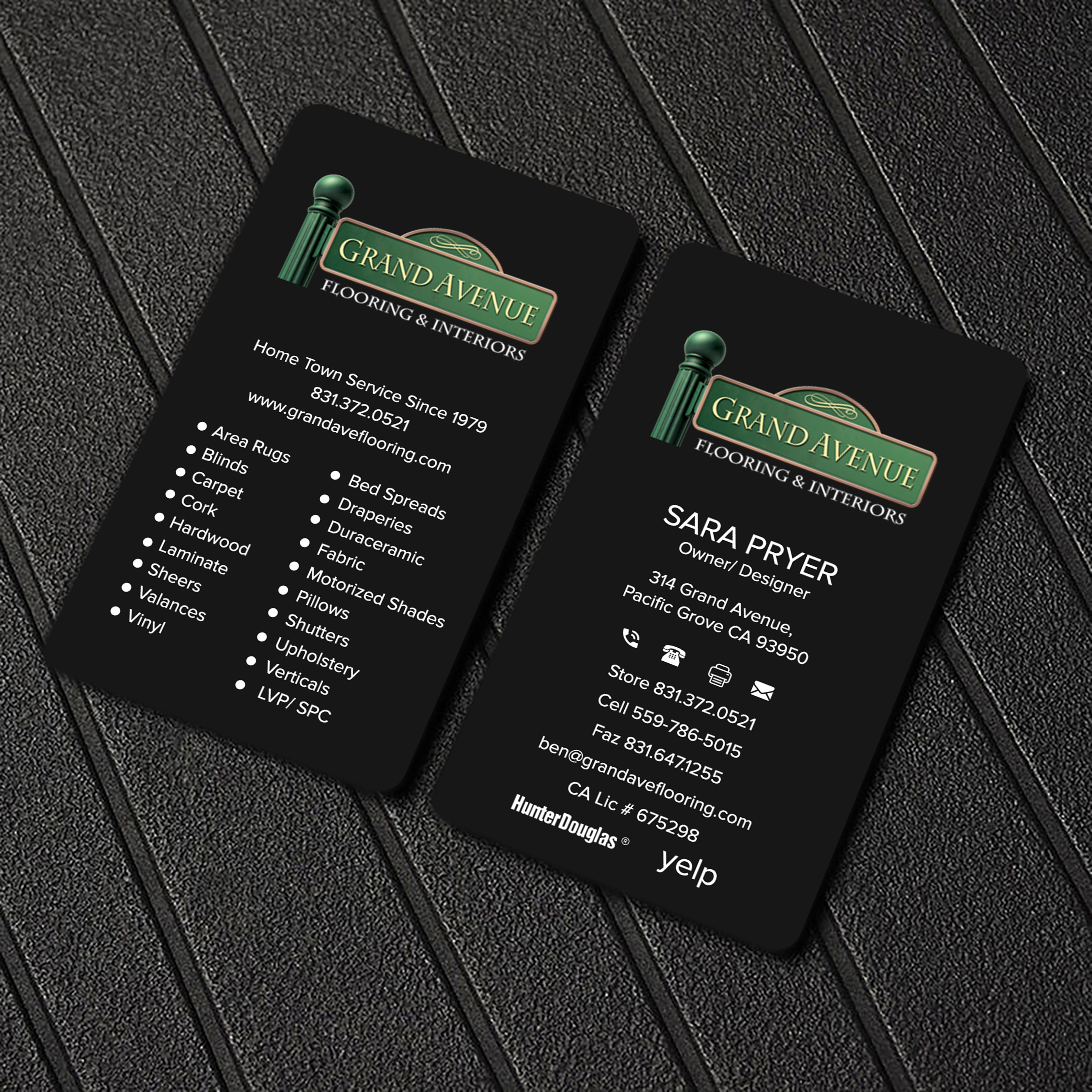 Business Card Design by sadikul islam for Grand Avenue Flooring & Interiors | Design #28664931