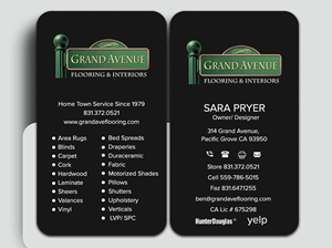 Business Card Design by sadikul islam for Grand Avenue Flooring & Interiors | Design: #28664933