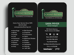Business Card Design by sadikul islam for Grand Avenue Flooring & Interiors | Design: #28664952