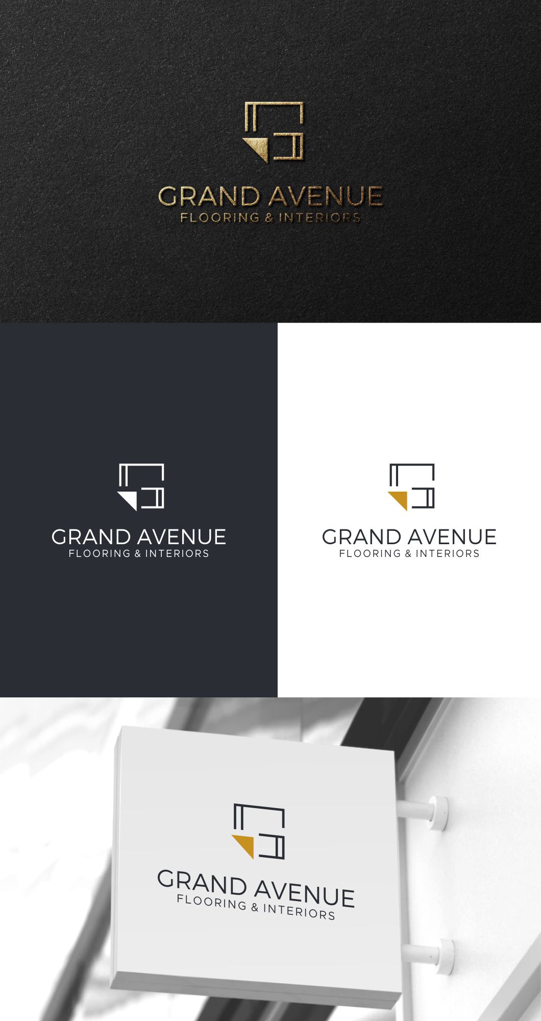 Business Card Design by GetLogo for Grand Avenue Flooring & Interiors | Design #28667761