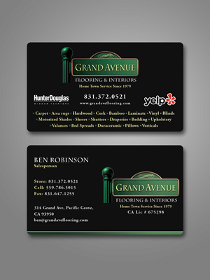 Business Card Design by Creative Moon Design for Grand Avenue Flooring & Interiors | Design: #28655786