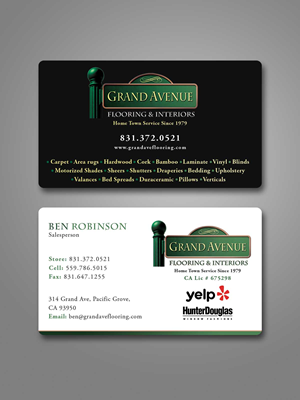 Business Card Design by Creative Moon Design for Grand Avenue Flooring & Interiors | Design: #28655787