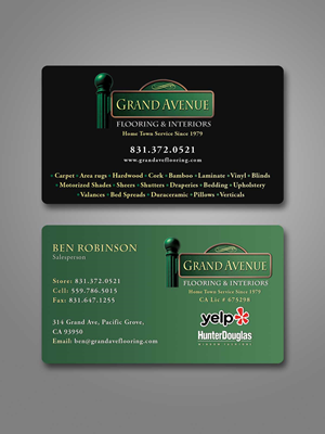 Business Card Design by Creative Moon Design for Grand Avenue Flooring & Interiors | Design: #28655888