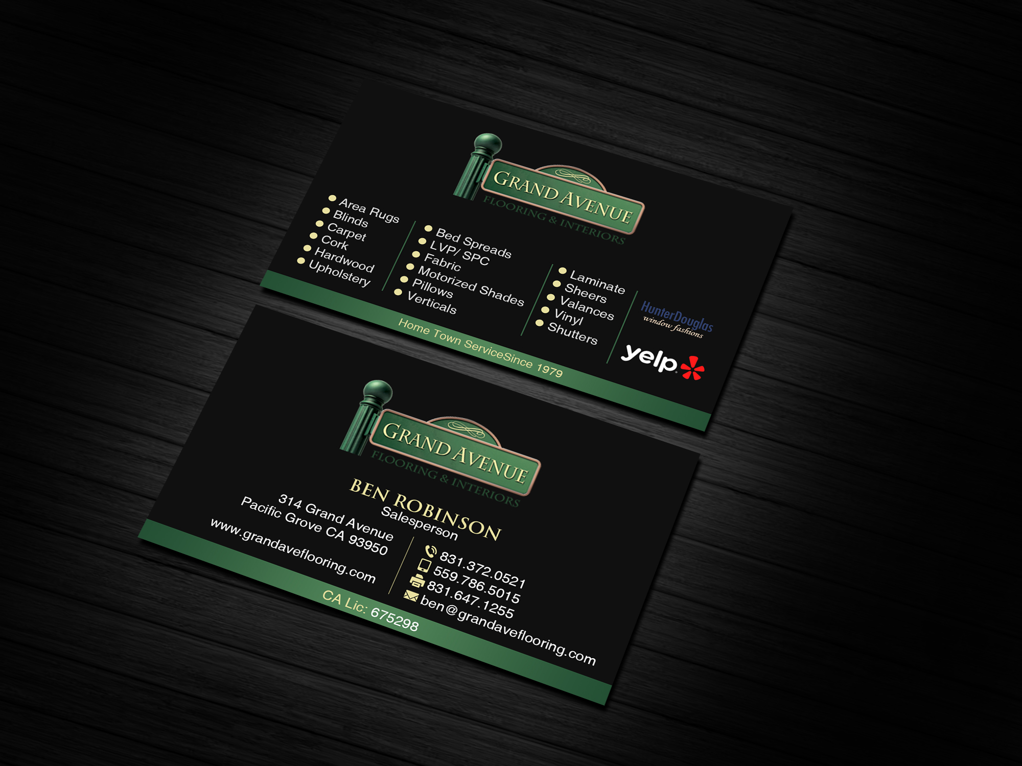 Business Card Design by Creations Box 2015 for Grand Avenue Flooring & Interiors | Design #28657176