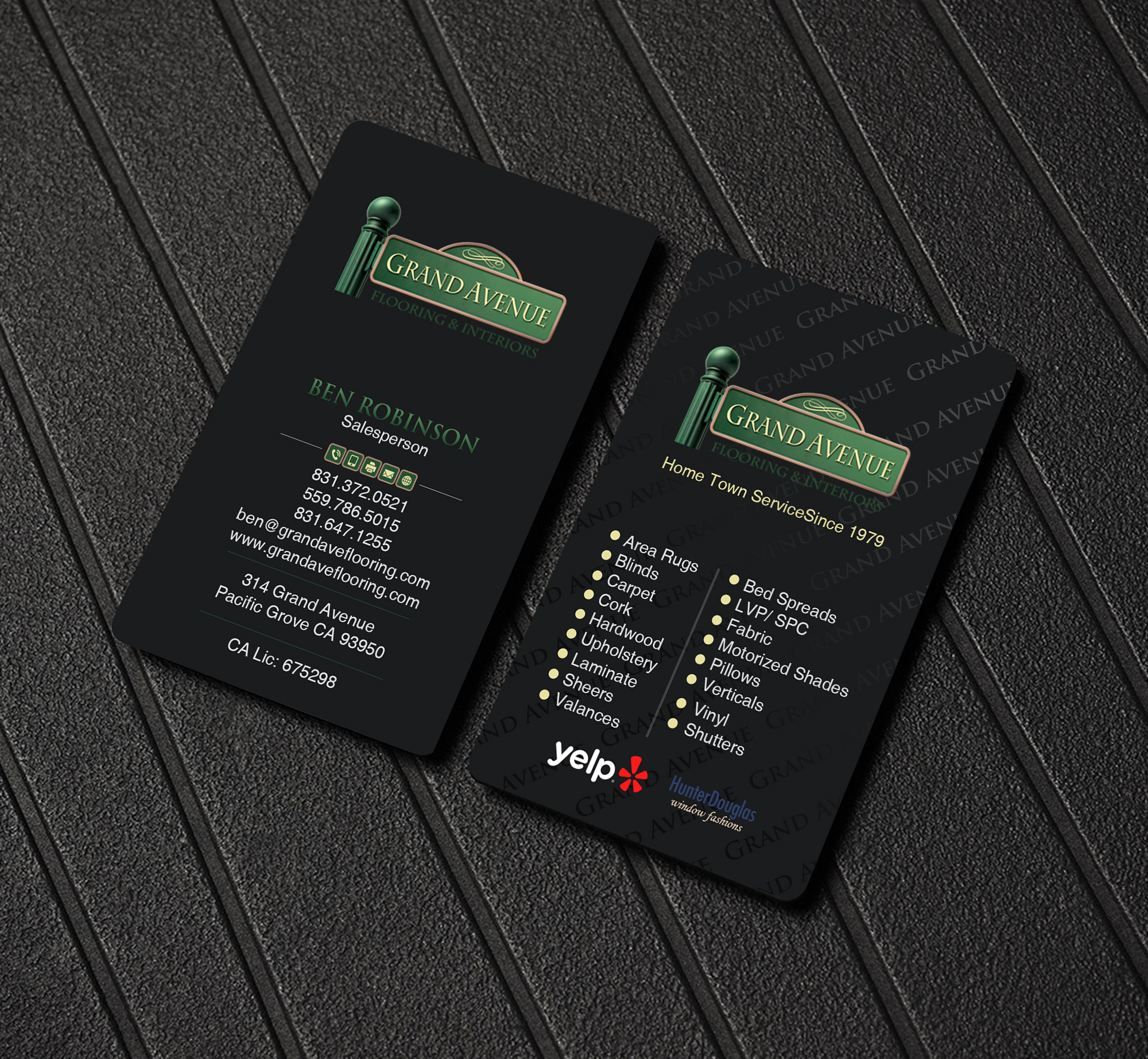 Business Card Design by Creations Box 2015 for Grand Avenue Flooring & Interiors | Design #28657177