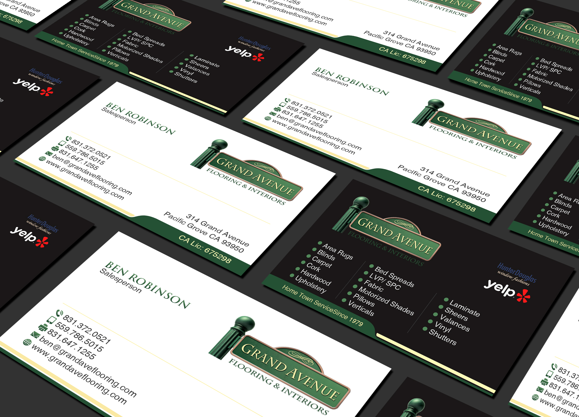 Business Card Design by Creations Box 2015 for Grand Avenue Flooring & Interiors | Design #28657189