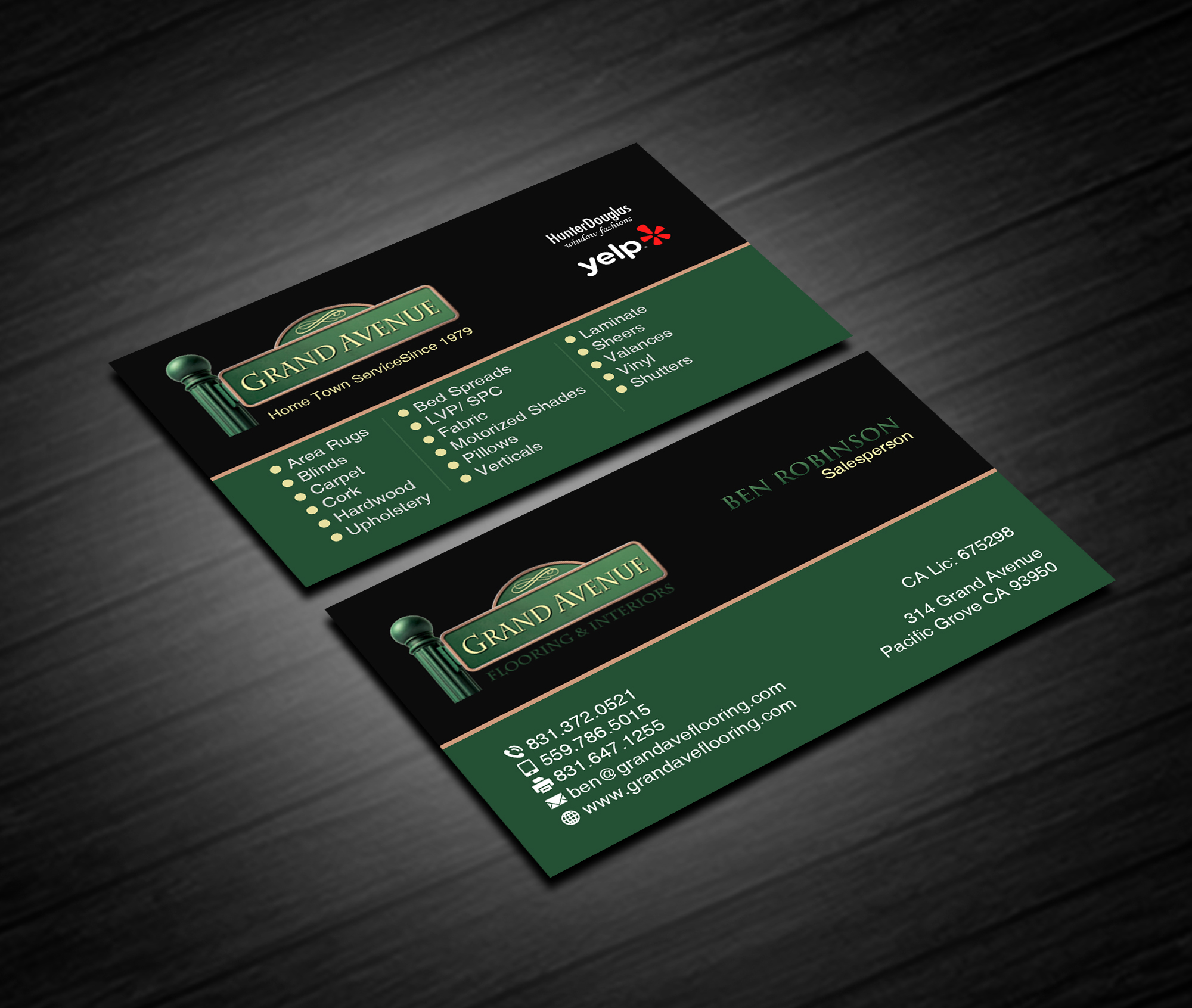 Business Card Design by Creations Box 2015 for Grand Avenue Flooring & Interiors | Design #28657190