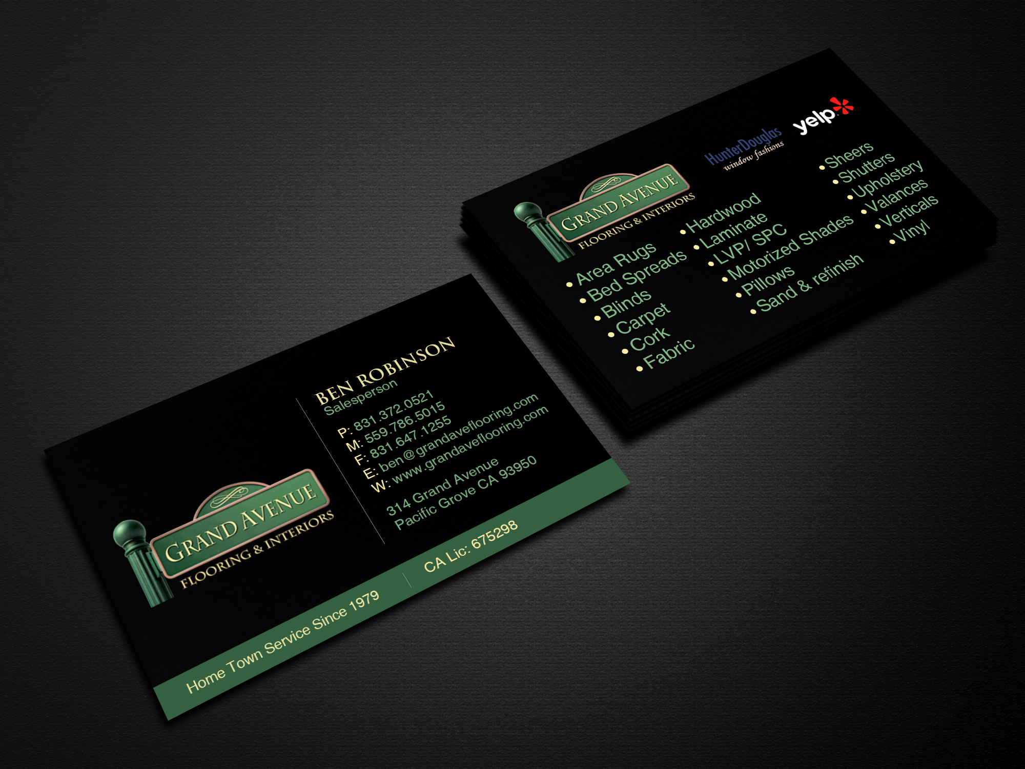 Business Card Design by Creations Box 2015 for Grand Avenue Flooring & Interiors | Design #28660297
