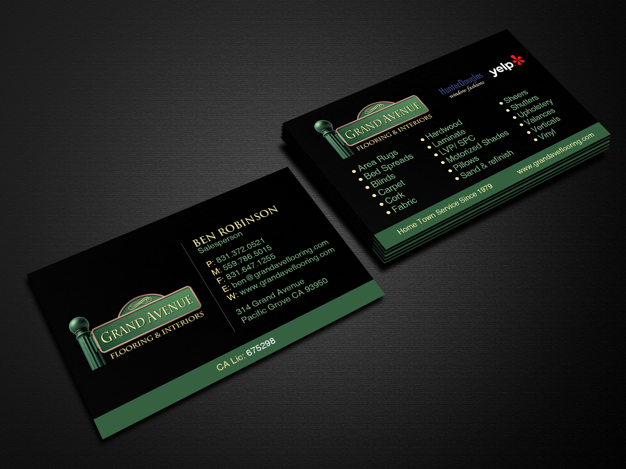 Business Card Design by Creations Box 2015 for Grand Avenue Flooring & Interiors | Design #28660298