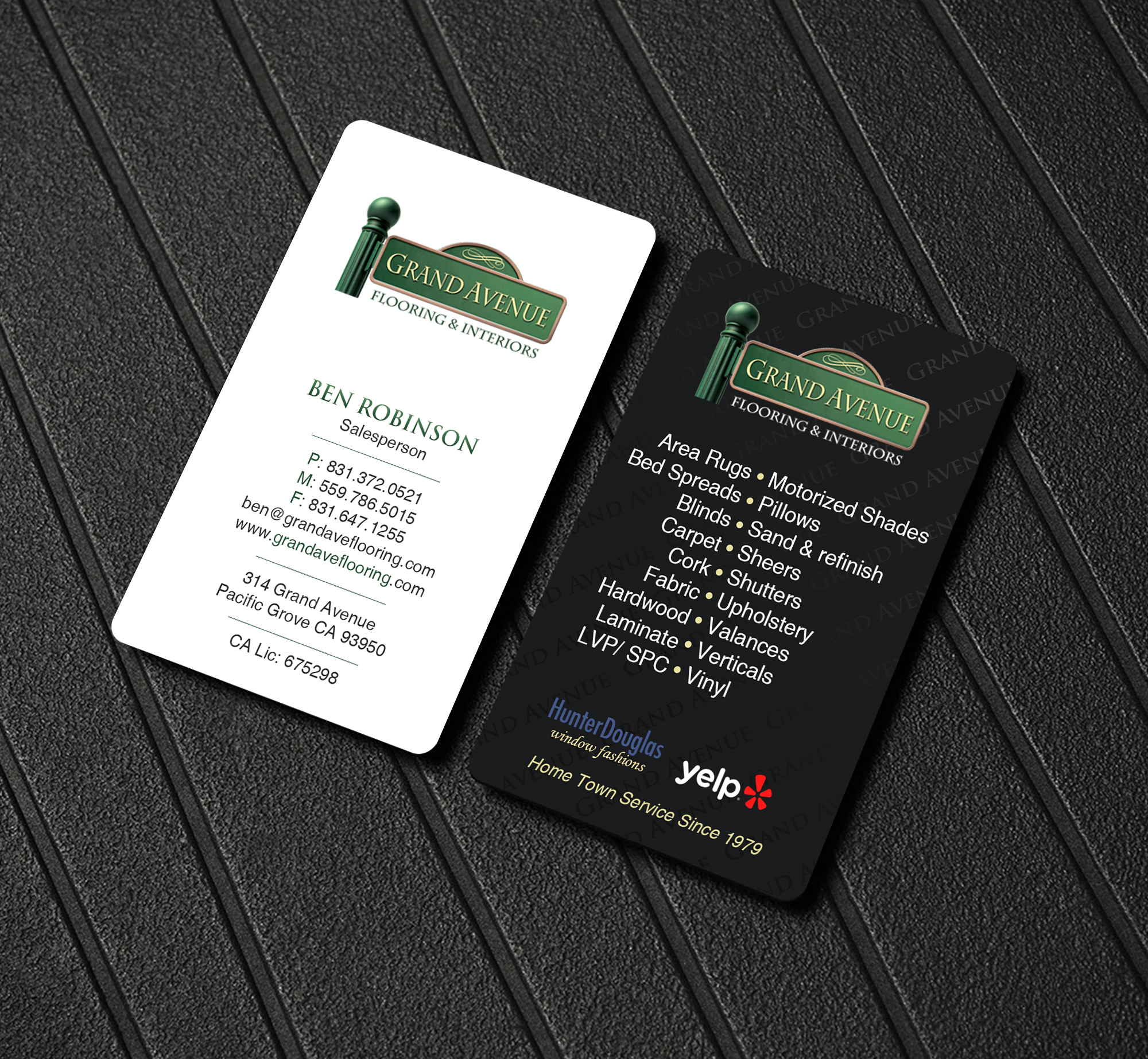 Business Card Design by Creations Box 2015 for Grand Avenue Flooring & Interiors | Design #28660302