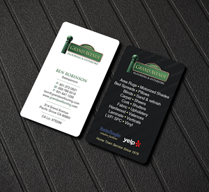 Business Card Design by Creations Box 2015 for Grand Avenue Flooring & Interiors | Design: #28660302