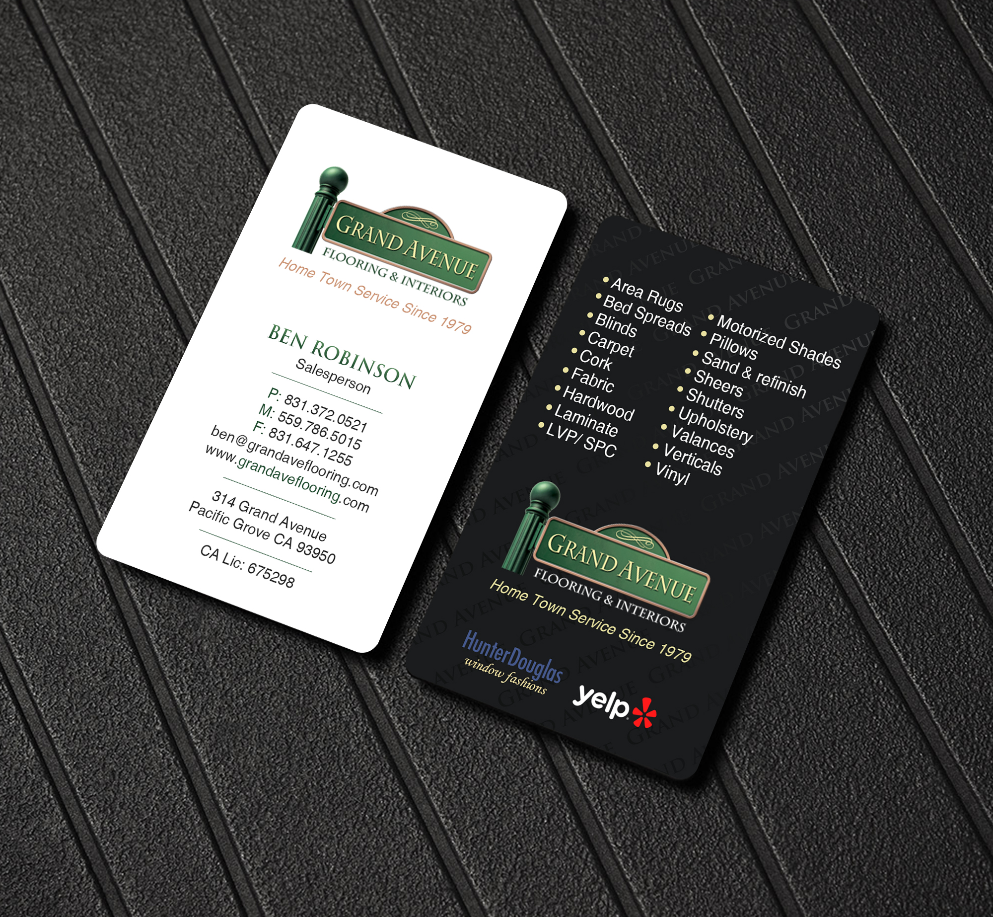 Business Card Design by Creations Box 2015 for Grand Avenue Flooring & Interiors | Design #28660303