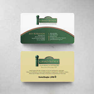 Business Card Design by chandrayaan.creative for Grand Avenue Flooring & Interiors | Design: #28655659