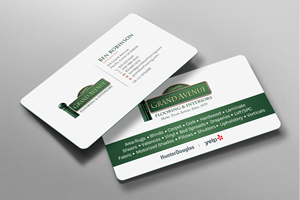 Business Card Design by chandrayaan.creative for Grand Avenue Flooring & Interiors | Design: #28659931