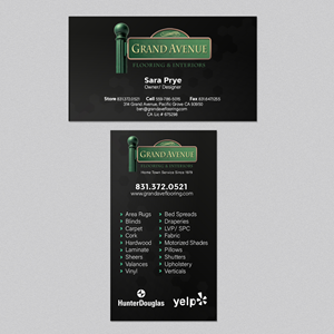 Business Card Design by davidsantacruz7 for Grand Avenue Flooring & Interiors | Design: #28657318