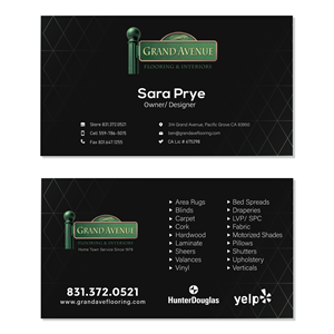 Business Card Design by davidsantacruz7 for Grand Avenue Flooring & Interiors | Design: #28657812