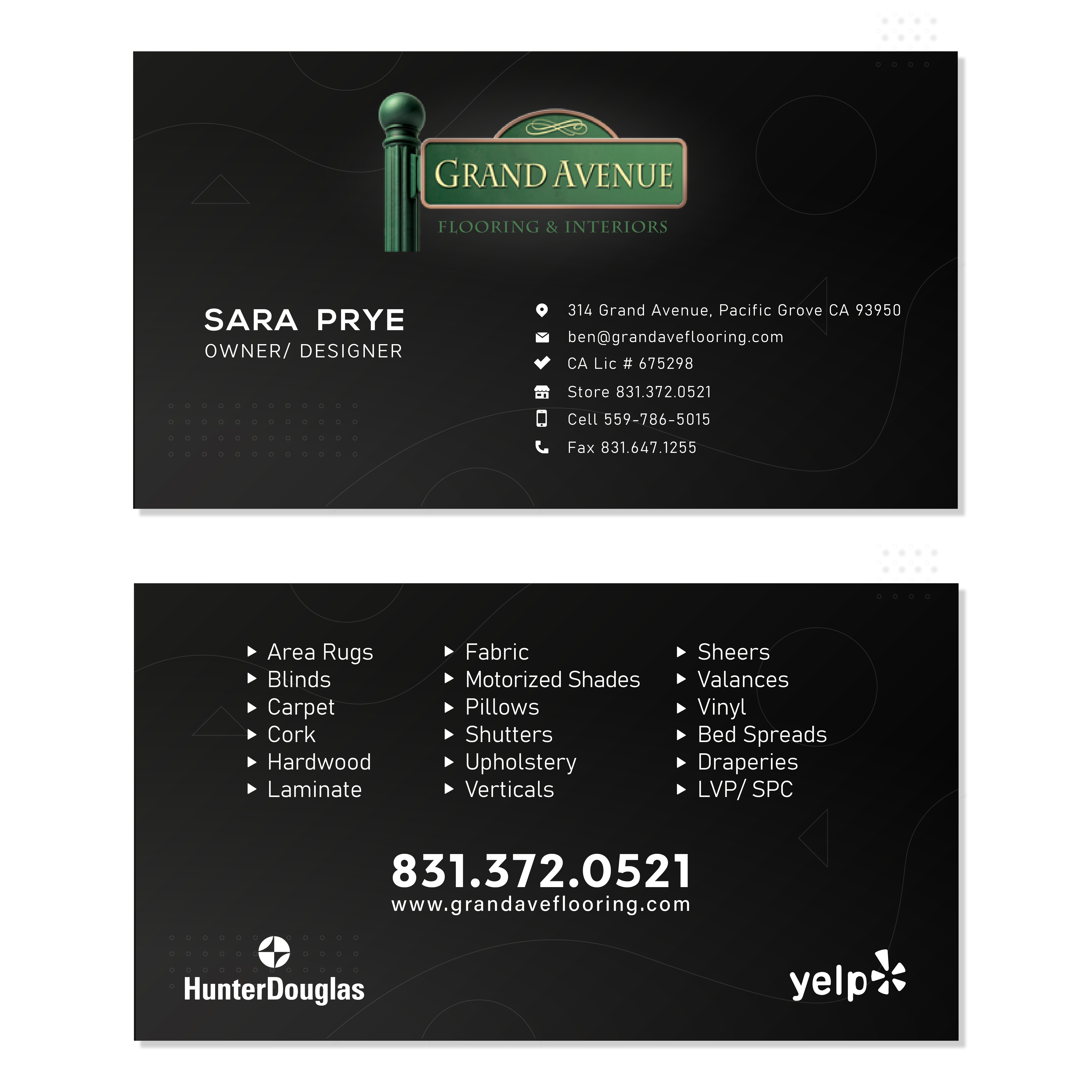 Business Card Design by davidsantacruz7 for Grand Avenue Flooring & Interiors | Design #28658716