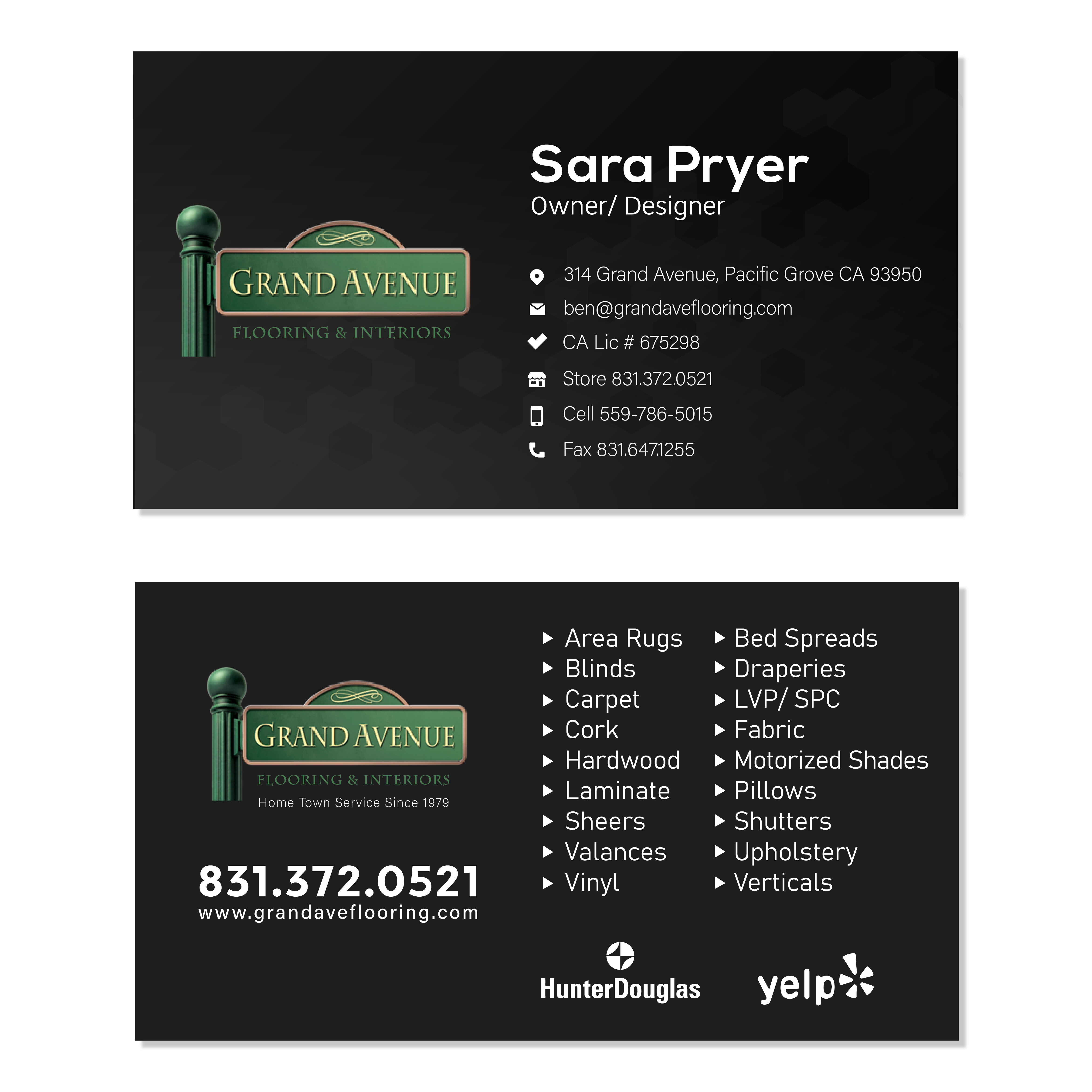 Business Card Design by davidsantacruz7 for Grand Avenue Flooring & Interiors | Design #28658738