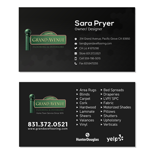 Business Card Design by davidsantacruz7 for Grand Avenue Flooring & Interiors | Design: #28658738