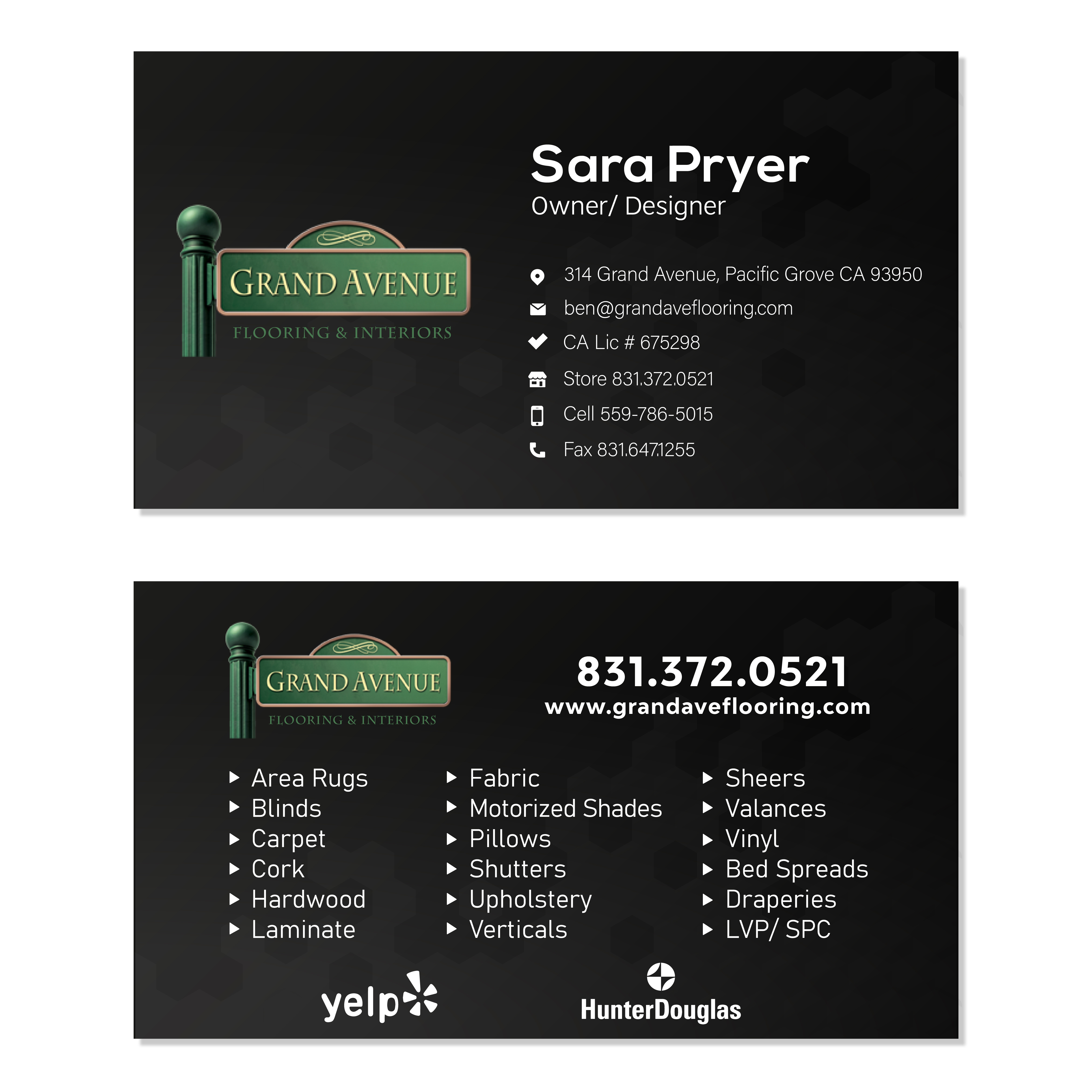Business Card Design by davidsantacruz7 for Grand Avenue Flooring & Interiors | Design #28658744