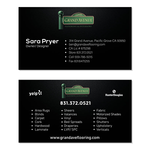 Business Card Design by davidsantacruz7 for Grand Avenue Flooring & Interiors | Design: #28658779