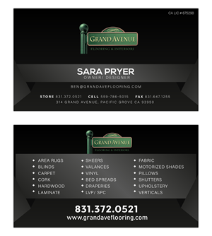 Business Card Design by davidsantacruz7 for Grand Avenue Flooring & Interiors | Design: #28663211