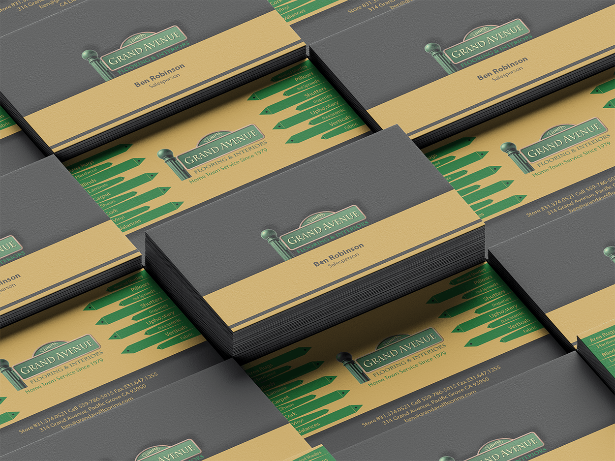 Business Card Design by ganang27 for Grand Avenue Flooring & Interiors | Design #28676140