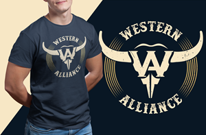 Western Alliance Skull Logo | Diseño de Camiseta por Ismail Hossain