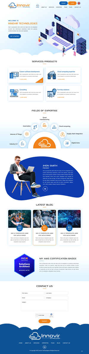 Tech start-up (innovation, industry 4.0, cloud computing) needs a web design+html/css | Web-Design von pb