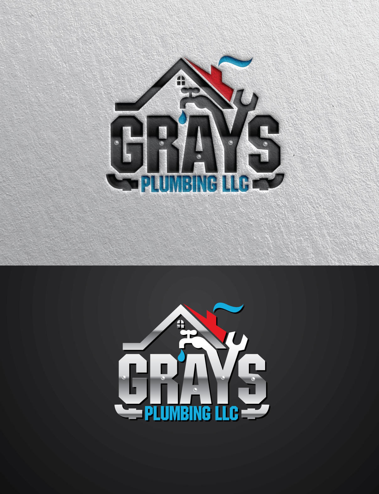 Logo Design by LogoPoko for Grays Plumbing LLC  | Design #28658239