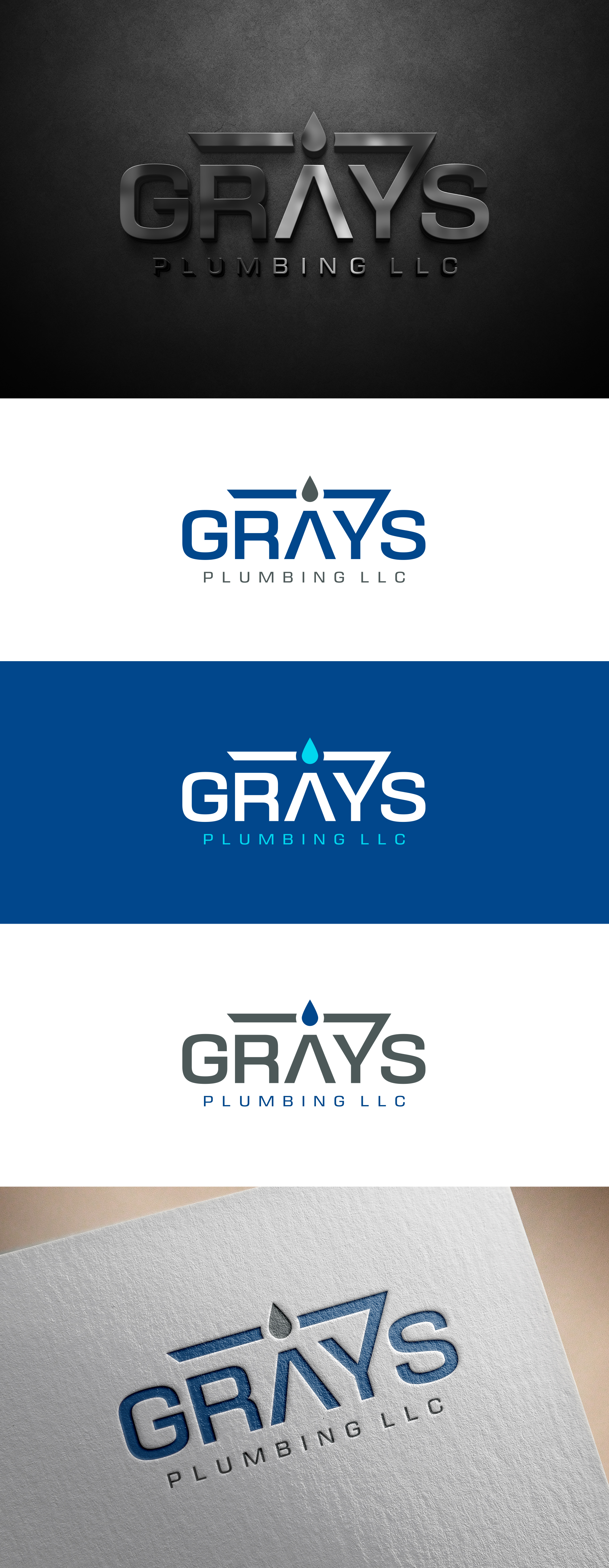 Logo Design by ARA Branding for Grays Plumbing LLC  | Design #28660788
