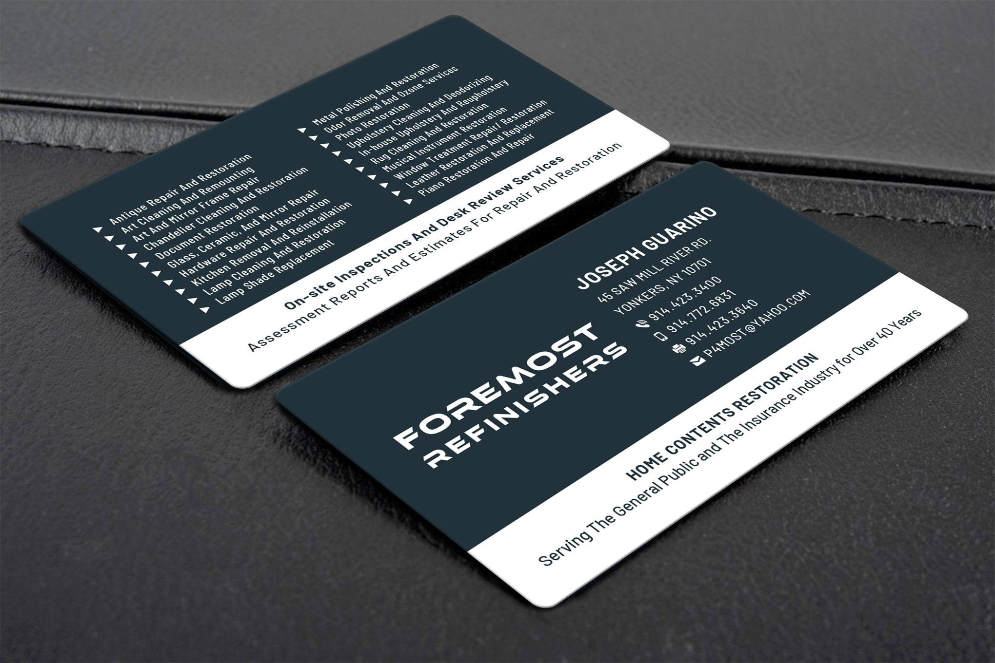 Business Card Design by Creative Moon Design for Foremost Refinishers | Design #28663264