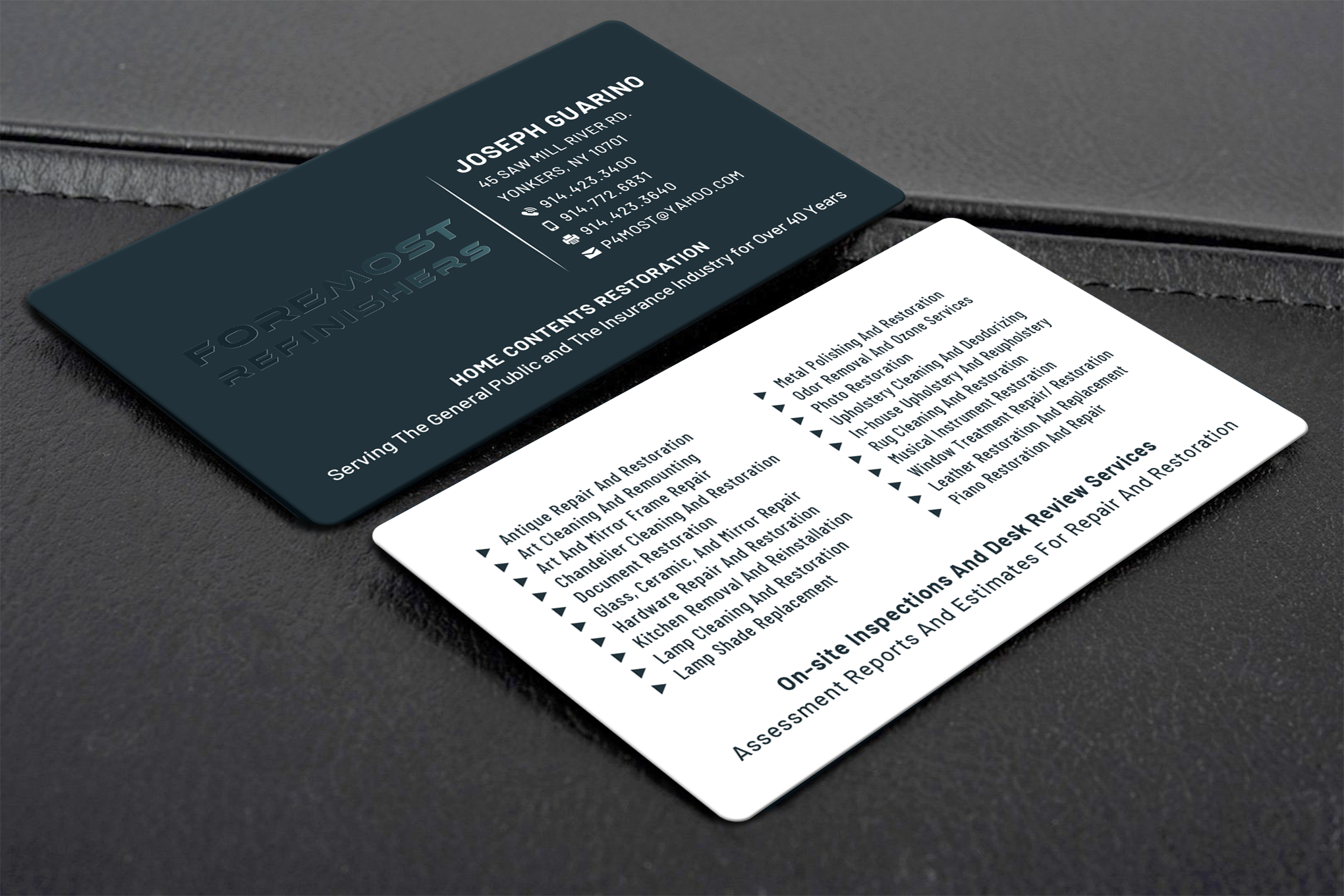 Business Card Design by Creative Moon Design for Foremost Refinishers | Design #28663266