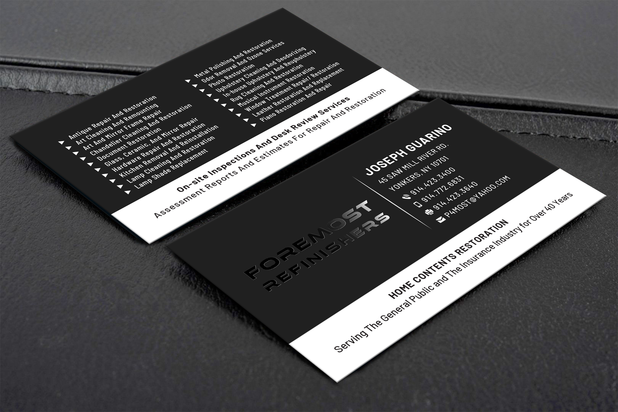 Business Card Design by Creative Moon Design for Foremost Refinishers | Design #28663267