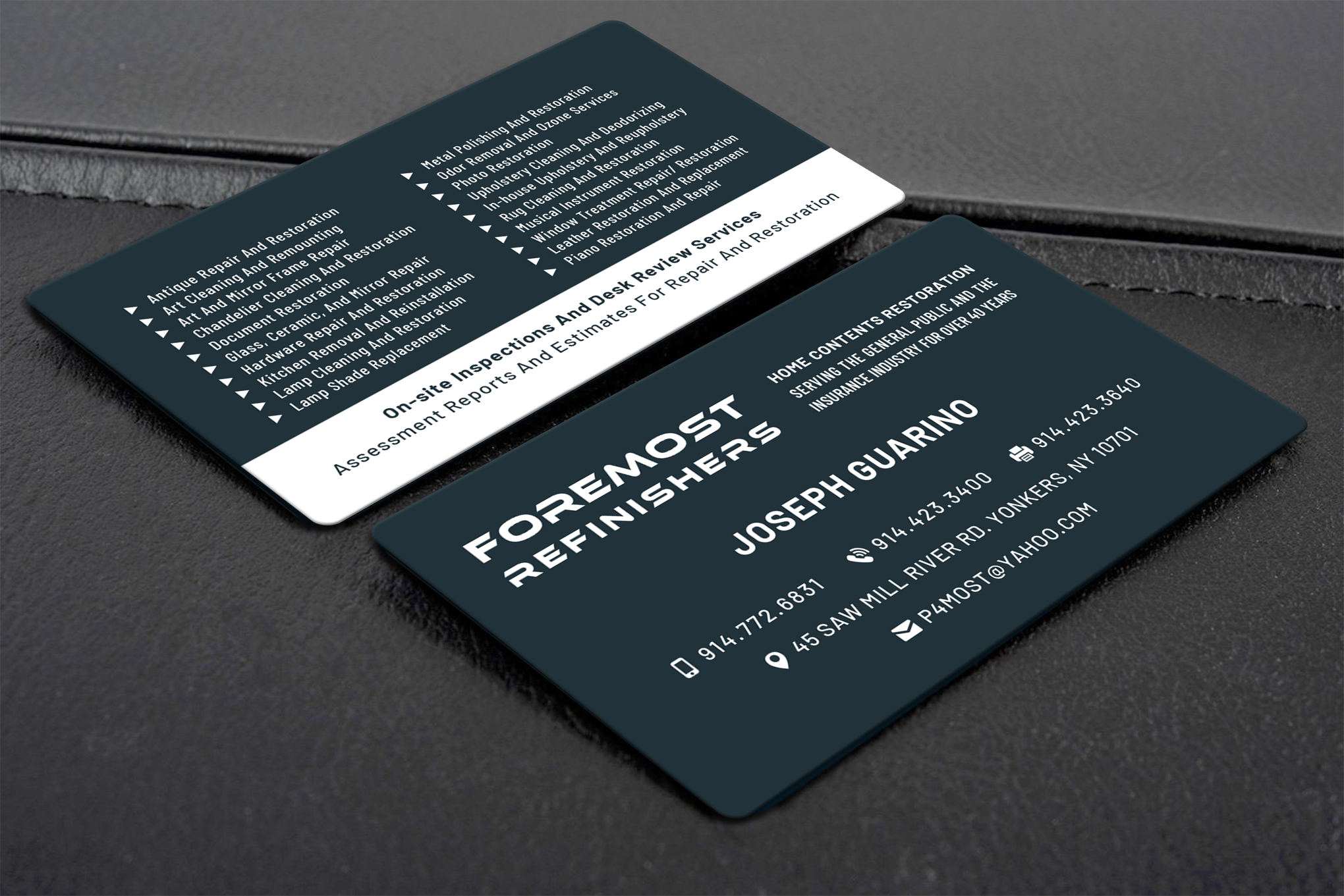 Business Card Design by Creative Moon Design for Foremost Refinishers | Design #28665080