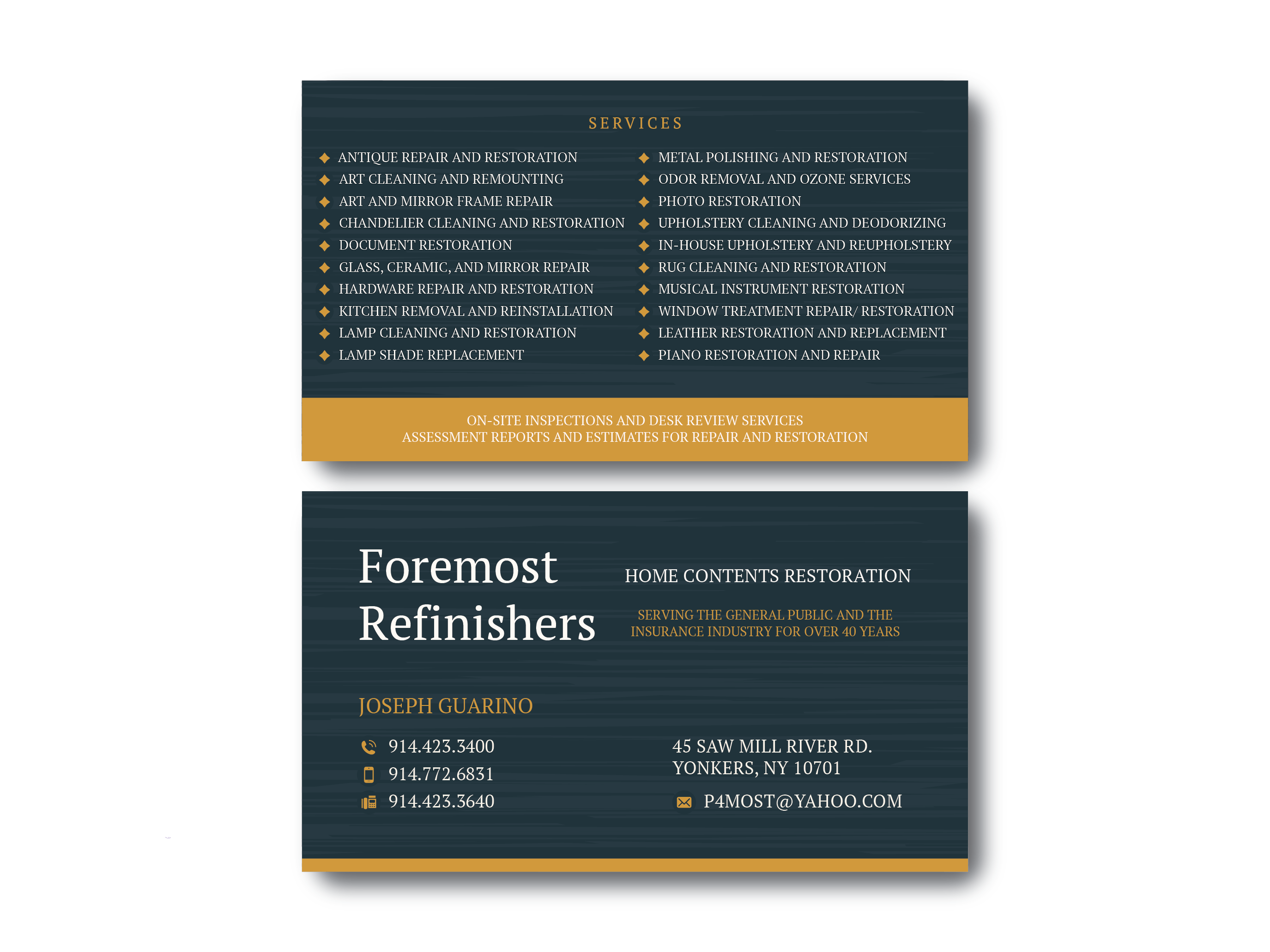 Business Card Design by dhamkith for Foremost Refinishers | Design #28664800